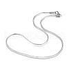 304 Stainless Steel Flat Snake Chain Necklaces NJEW-F277-02B-P-1