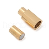 Ion Plating(IP) Smooth 304 Stainless Steel Magnetic Clasps with Glue-in Ends STAS-H402-63G-4MM-2