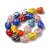 Handmade Lampwork Beads Strands LAMP-R109B-15A-01-4