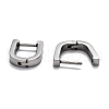 Tarnish Resistant 304 Stainless Steel Huggie Hoop Earrings STAS-H156-12B-P-3