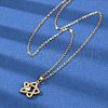 Star Brass Micro Pave Cubic Zirconia Pendant Neckalces NJEW-C076-20G-2