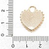 Brass Enamel & Natural Pearl Heart with Rose Flower Pendants KK-K351-49G-02-3