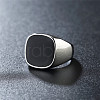 Square Stainless Steel Enamel Finger Rings for Men FS-WG78CFC-01-1