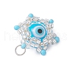 Beaded Star Eye Charms PALLOY-MZ00574-05-4