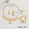 Luxurious Middle Eastern Style Brass Bracelets & Earrings & Necklaces & Rings Sets for Women's Parties LF7788-5