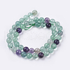 Natural Fluorite Beads Strands G-E468-F01-6mm-2