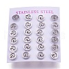 304 Stainless Steel Stud Earrings EJEW-N045-01P-2