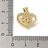 Rack Plating Brass Glass Imitation Pearl Pendants KK-B092-37G-3