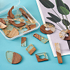 Kissitty Resin & Walnut Wood Big Pendants RESI-KS0001-04-25