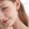 Beebeecraft 12Pcs 2 Colors Brass Micro Pave Clear Cubic Zirconia Pendants KK-BBC0015-63-6