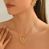 Elegant Middle Eastern Style Brass Micro Pave Cubic Zirconia Earrings & Necklaces Set for Women CH1454-2