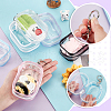   6Pcs 6 Colors Portable Travel Transparent Plastic Zipper Bags with Alloy Clasps ABAG-GA0001-29A-3
