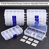 10 Grids Plastic Bead Storage Containers CON-WH0086-053A-4