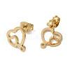 Ion Plating(IP) 304 Stainless Steel Stud Earring Findings STAS-I206-11G-2