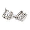 Brass Micro Pave Cubic Zirconia Pendants KK-A257-12A-P-2