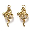 Brass Micro Pave Clear Cubic Zirconia Pendants X-KK-B028-08G-1