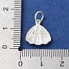 925 Sterling Silver Sea Animal Shell Shape Charms STER-E071-02S-02-3