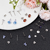 SUNNYCLUE 300Pcs 3 Style 304 Stainless Steel Flat Round Blank Peg Earring Posts STAS-SC0007-32-4