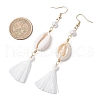 304 Stainless Steel Shell Dangle Earrings EJEW-JE06405-3
