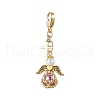 Angel Glass Pearl & Glass Seed Beaded Pendant Decorations HJEW-MZ00265-3