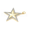 Brass Micro Pave Cubic Zirconia Pendants KK-C105-02G-2