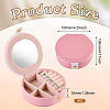 Round PU Leather & Plastic Jewelry Set Storage Box CON-TAC0014-06B-3