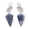 Natural Sodalite Pendants G-O194-10-2