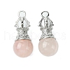 Natural Rose Quartz Pendants G-C114-04P-15-1