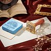 Olycraft Brass Wax Seal Stamp Head & Pearwood Handle Kit AJEW-OC0002-85O-4