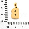 Golden 304 Stainless Steel Pendants STAS-K300-01G-B-3