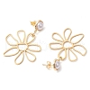 Brass Stud Earrings EJEW-TA00543-4