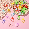 80Pcs 8 Colors Eco-Friendly ABS Plastic Knitting Crochet Locking Stitch Markers Holder FIND-YW0005-36-3