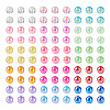  300Pcs 15 Colors Transparent Acrylic Beads MACR-TA0001-29-11