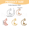 CHGCRAFT 100Pcs 5 Colors Alloy Pendants FIND-CA0009-95-2