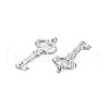 Brass Micro Pave Clear Cubic Zirconia Pendants KK-S356-629-NF-2