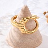 304 Stainless Steel Open Cuff Ring RJEW-Z082-01F-G-3
