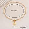 Elegant Brass Star Moon Pendant Paperclip Chain Mecklaces for women TP5799-5