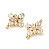 Brass Pave Cubic Zirconia Connector Charms X-KK-G462-45KCG-04-2