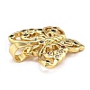 Brass Micro Pave Clear Cubic Zirconia Pendants ZIRC-J025-02G-3