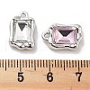 Rack Plating Alloy Rhinestone Charms PALLOY-F311-18P-3