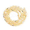 Transparent Electroplate Glass Beads Strands GLAA-K064-05A-01C-2