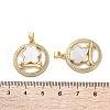 Brass Micro Pave Cubic Zirconia Pendants KK-U070-30G-3