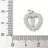 Brass Pave Natural White Shell Religion Pendants KK-S522-23P-B-3
