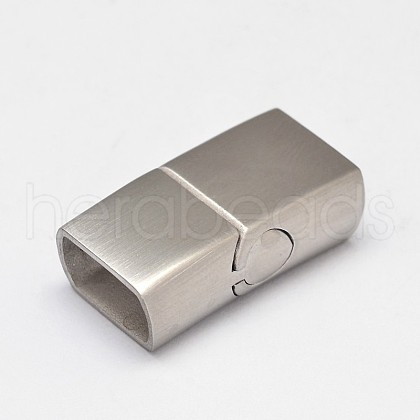 Tarnish Resistant 304 Stainless Steel Magnetic Clasps with Glue-in Ends STAS-D070-07-1