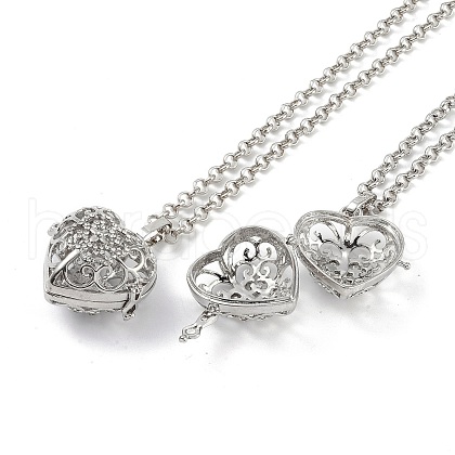 Brass with Rhinestone Pendant Necklaces NJEW-G089-02A-P-1