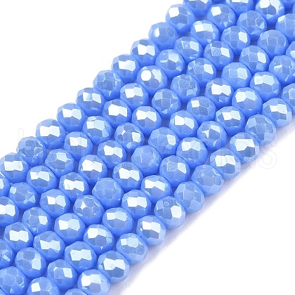 Electroplate Glass Beads Strands EGLA-A044-P2mm-A17-1