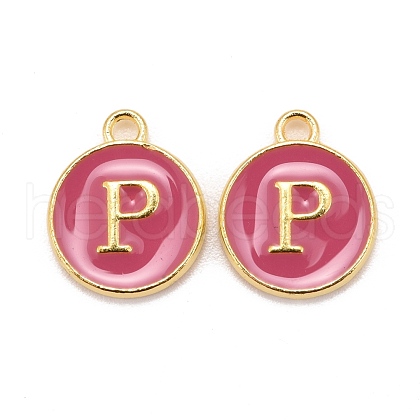 Golden Plated Alloy Enamel Charms X-ENAM-S118-08P-1