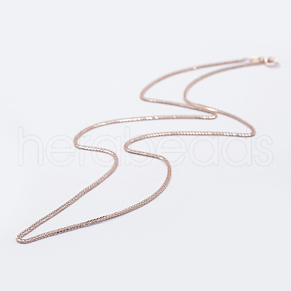 925 Sterling Silver Chain Necklaces STER-F039-45cm-16RG-1