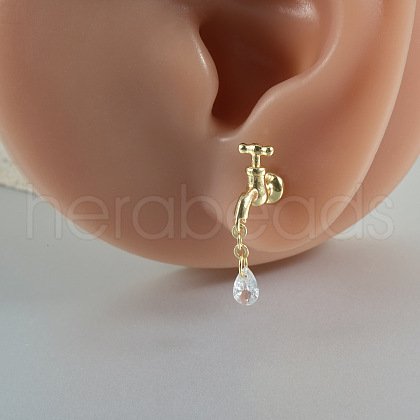 Water Faucet 304 Stainless Steel Cartilage Earrings FS-WGE47D7-04-1