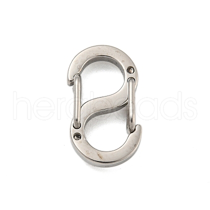 Non-Tarnish 304 Stainless Steel S Shaped Carabiner STAS-P358-01C-P-1